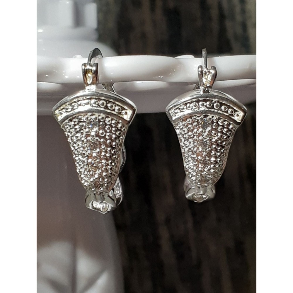 925 silver earrings with topaz stones